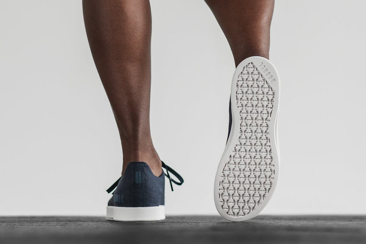 Nobull Canvas Women's Trainers Navy White | Australia (AQ6307)